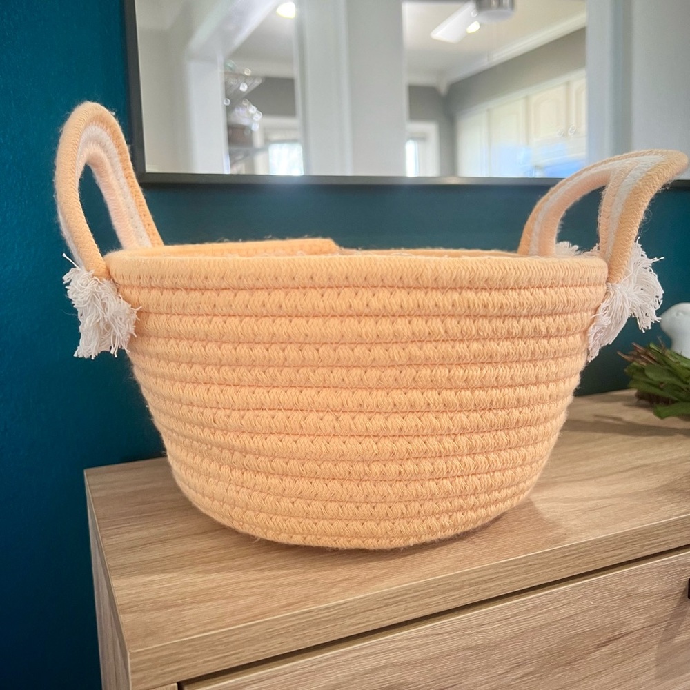 Adorable Rainbow Woven Basket